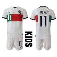Portugal Joao Felix #11 Auswärts Trikotsatz Kinder WM 2022 Kurzarm (+ Kurze Hosen)